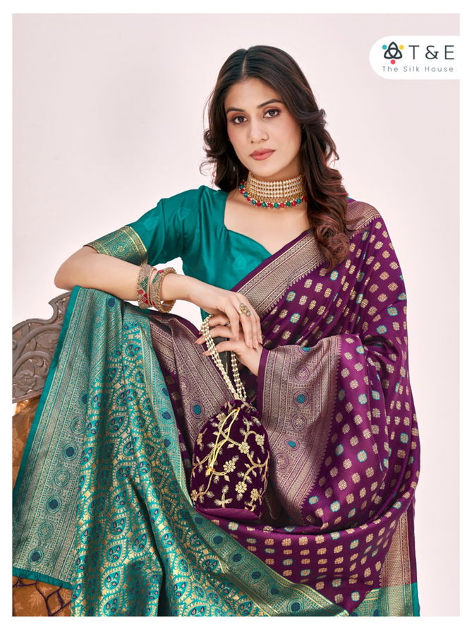 T And E Aagman Designer Silk Saree Catalog